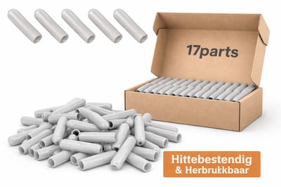 17 Parts – 100 Stuks Siliconen Beschermhoezen voor Vaatwasserrek – Grijs – Antiroest Einddopjes voor Rekpinnen – Hittebestendig & Duurzaam – 2,5 cm – Ø 0,3 cm – Universeel Vaatwasser Accessoire