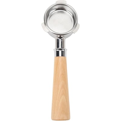Bodemloze Portafilter Roestvrij Staal Handheld Naakte Portafilter voor Breville 8 Serie Koffie Type A2 Beech Wood