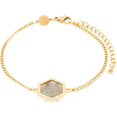 Labradoriet stenen armband voor dames Sloya Hexalia