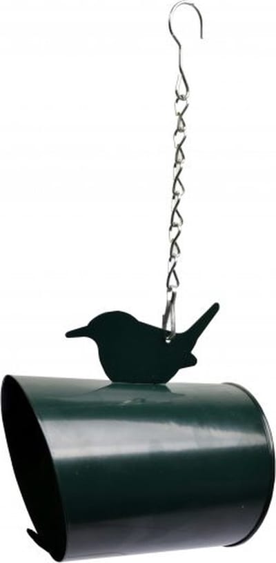 Vogel voederhuisje - Best For Birds - Pindakaas - Huisje - Metaal -11x15x15 cm Groen