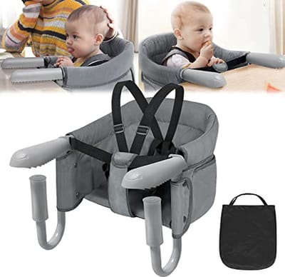 Opvouwbaar Babyzitje voor Tafel, 6-36 maanden, Antislip Zitverhoging met 5-punts Gordel, Ideaal voor Eten en Reizen