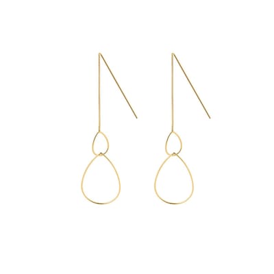 Juulry Goud Plated Hangende Druppel Oorbellen