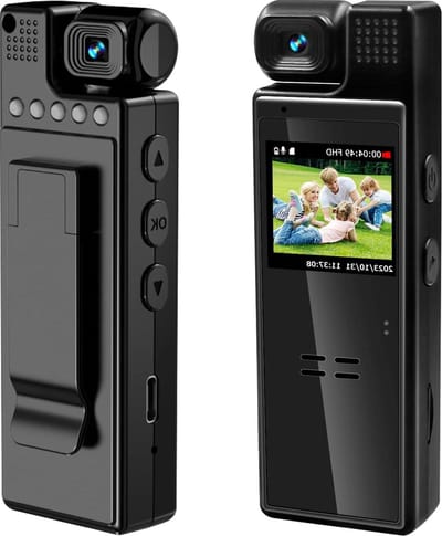Spy Camera Draagbare bewakingscamera voor binnen - mini-camera bodycam HD 1080P - kleine camera zonder wifi - beveiligingscamera met bewegingsdetectie - voor klaslokaal vergaderruimte buiten etc.