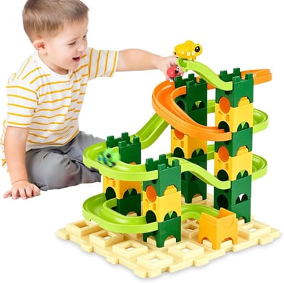 Dinosaurus Kogelbaan - Dino Speelbaan - Educatief Spel - Ontwikkeling Vaardigheden - 36 Delen - Veelkleurig