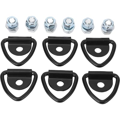 6 pièces Anneaux d'arrimage en V avec boulons M12 Acier robuste à boulonner Ancrage de remorque pour camion de marchandises