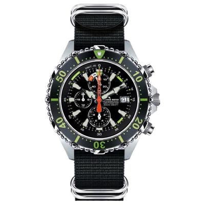 Chris Benz - CB-C300X-G-NBS - Duikershorloge - Unisex - Quartz