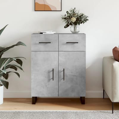 vidaXL Dressoir 69,5x34x90 cm bewerkt hout betongrijs