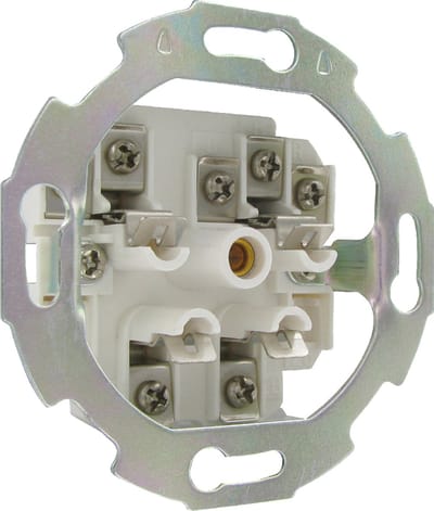 Kopp Technikcenter Inbouwstopcontact Kpn - Telefonie‑wandcontactdoos - 4‑polig - Onbehandeld Staal