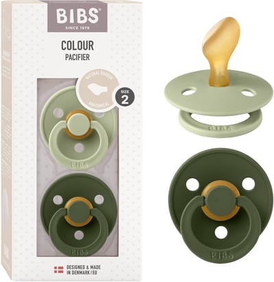 BIBS Colour Fopspeen - 6-18 mnd - 2-pack - Anatomisch - Sage/Hunter Green