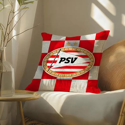 Psve-Eindhoven Kussensloop Kussensloop, Dubbelzijdig Bedrukt, Bankkussen, Slaapkamer Hoofdeinde Short plush 18*18(CM)-1Pcs