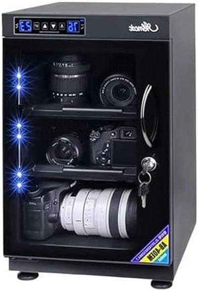 Digitale Camera Droogkast - Ontvochtiger Kast - Gevoelige Items Bewaren - Intelligent Touchscreen - 85L - Zwart