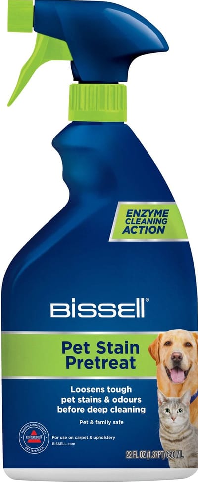 Bissell Pet Stain Pretreat - Spray tegen huisdier vlekken & Geuren - 650 ml - Spot clean reinigingsmiddel voor tapijt en bekleding - Voorbehandeling voor tapijtreiniger