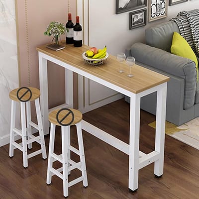 Bartafel Live Edge - Hoge Tafel - Informele maaltijden - Uniek houtontwerp - 140x30cm - Houtkleur