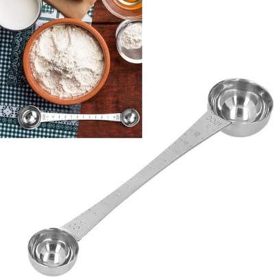Dailygoods- Maatlepel Dubbelzijdig - Maatlepel Set - Maatlepel RVS - Maatlepel Koffie - Maatlepel Thee - Duurzaam en Veilig in Gebruik - Koffielepel