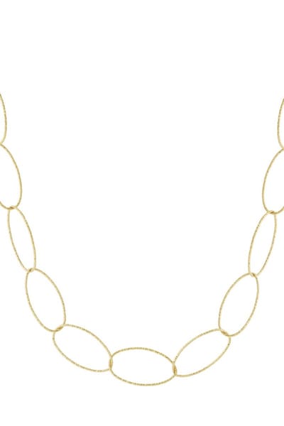 Bijoutheek Collier Oval Link Grof Goud