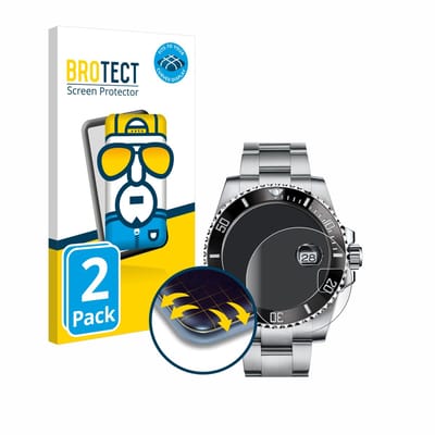 BROTECT - Screenprotector voor Rolex Submariner (Date) - Folie Beschermfolie transparant volledig dekking - 2 Stuks