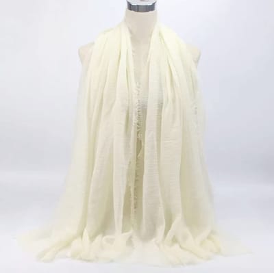 Mooie dunne dames sjaal Creme beige- Langwerpige sjaal- Youhomy accessoires Shawl- Omslagdoek- Cadeau voor vrouwen| Moederdag cadeau| Valentijnsdag cadeau| Zomer sjaal vakantie