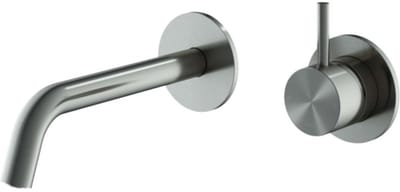 Hotbath Archie AR125EXT afbouwdeel inbouw wastafelkraan met 20cm uitloop RVS316