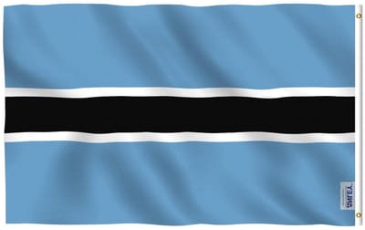 Botswana Vlag - Botswanan Vlaggen - Buiten Decoratie - UV-lichtbestendig - 3x5 Voet - Meerdere Kleuren