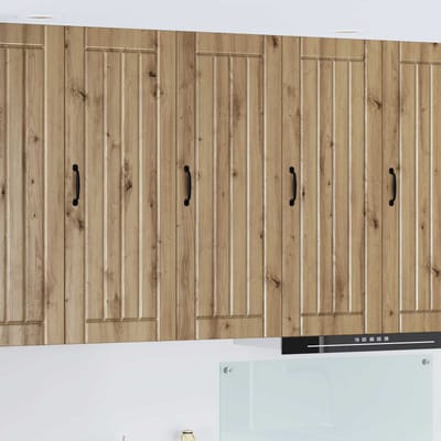 vidaXL - Wandkast - LUCCA - Artisanaal - eiken - 40 - x - 31 - x - 100 - cm - Bewerkt - hout