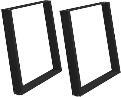 Tafelpoten U-vorm - Onderstel Tafel - Tafel Maken - Verstelbare Voetjes - 90x73 cm - Zwart