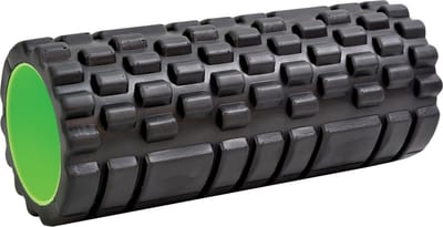 Schildkröt Fitness Massagerol - Doorsnee 14 cm - Kunststof - Zwart/Groen