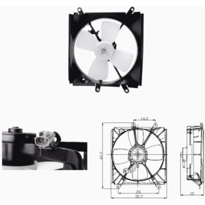 Koelventilatorwiel, motorkoeling NRF 47693