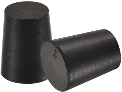 5x Rubberen Afdekdoppen Kegelvormig Zwart - Dop voor Buis of Poten 16-20 mm