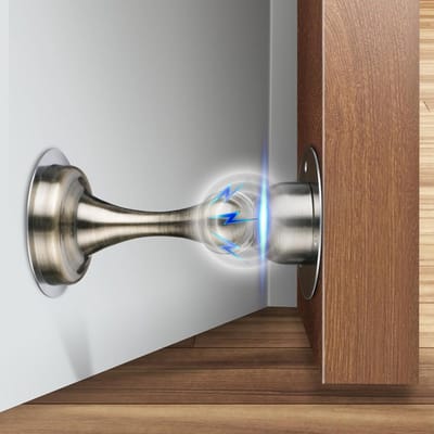 Magnetische Deurstoppers voor Binnen, Zelfklevende Vloerdeurstoppers met Bevestigingsschroeven, 3M, Ideaal voor Interne Deuren en Basisplinten
