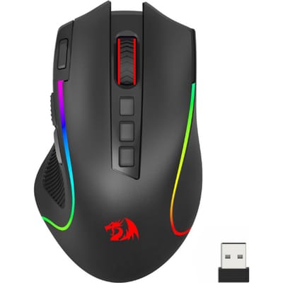 Redragon M612 PRO 3-Mode Draadloze Gaming Muis 8000 DPI RGB Gamer Muis 9 Programmeerbare Knoppen Ergonomische Klauwgreep