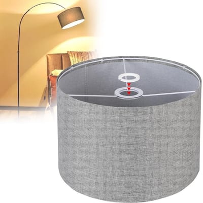 Ploutos® Lampenkap Voor Staande Lamp - Lampenkap Vloerlamp - Eenvoudig te Monteren - Grijs -20cm x 20cm x 30cm