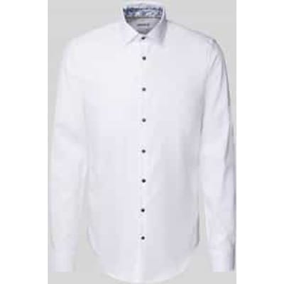 Slim fit zakelijk overhemd met extra lange mouwen