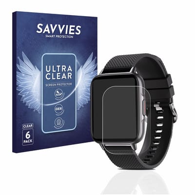 Savvies - Screenprotector voor Bozlun 1.7" Smartwatch 2022 - Folie Beschermfolie transparant 6 Stuks