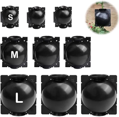9 Stuks Plantenwortelkweekbox Set – Luchtlaag Methode voor Snelle Beworteling – 3 Maten (3x S, 3x M, 3x L) – Herbruikbaar – Waterinlaat & Observatievenster
