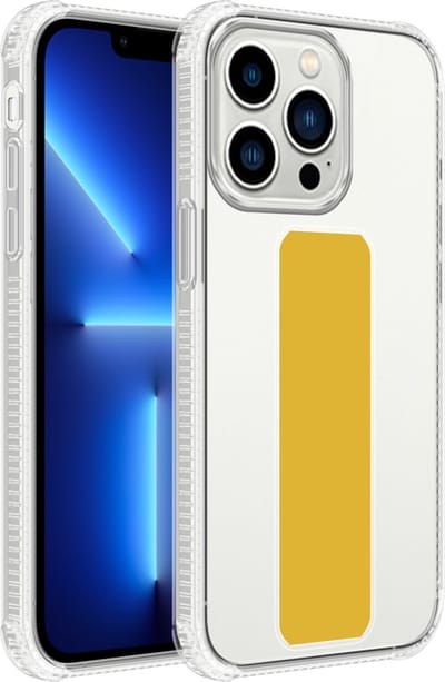 Cadorabo Hoesje geschikt voor Apple iPhone 11 PRO in GEEL - Beschermhoes gemaakt van flexibel TPU silicone Cover Case met houder en standfunctie