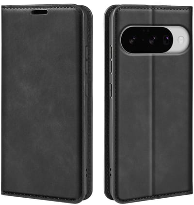 MobyDefend Hoesje - Geschikt voor Google Pixel 10 / Google Pixel 10 Pro - Luxe Wallet Bookcase (Magnetische Sluiting) - Zwart