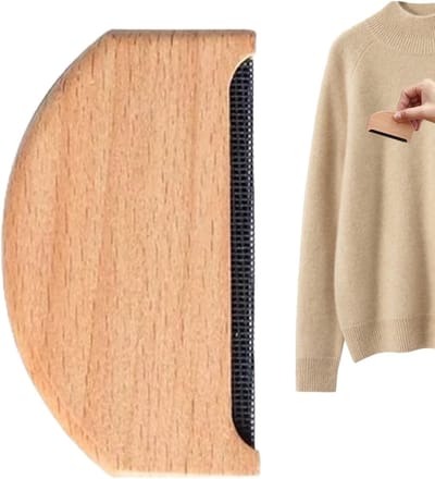 Kledingroller Haarbal - Pluisverwijderaar Textiel - Kleding Onderhoud - Houten Handvat - 7.5cm Breed - Niet gespecificeerd