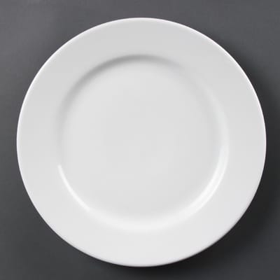 Olympia Whiteware borden met brede rand | 31 Ø cm | 6 Stuks
