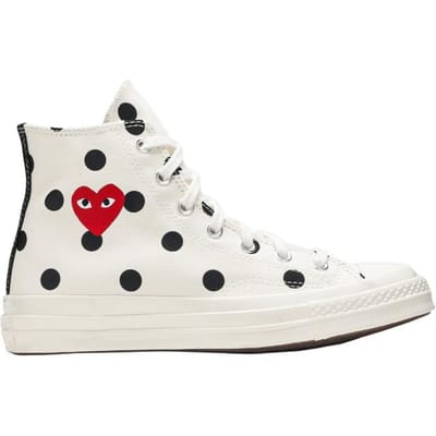 Converse Chuck Taylor All Star 70 Hi Comme des Garcons PLAY Polka Dot 36.5 white