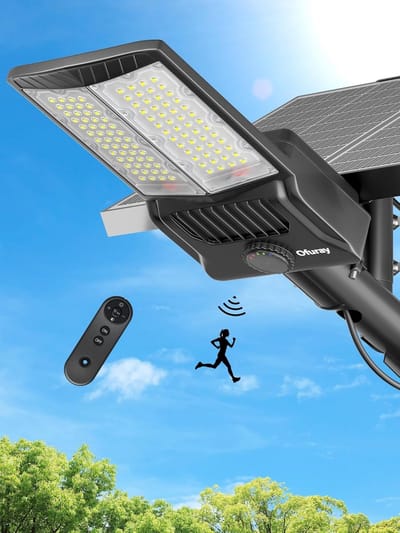 Krachtige LED Buitenlamp met Zonnepaneel en Bewegingssensor - Schemer tot Zonsopgang