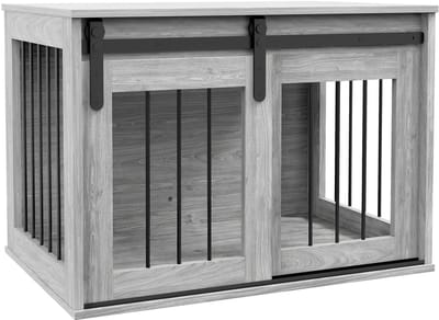 PawHut Hondenbench - Spaanplaat - 80x54x57cm - Grijs