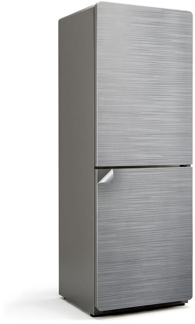 Wallfluent Koelkaststickers - Vloeiende lijntextuur Koelkast Folie - 70 cm x 190 cm - Grijs Koelkaststickers - Waterdichte Koelkast Sticker - Koelkast Versiering - Koelkast Decoratie Stickers - Koelkast Cover