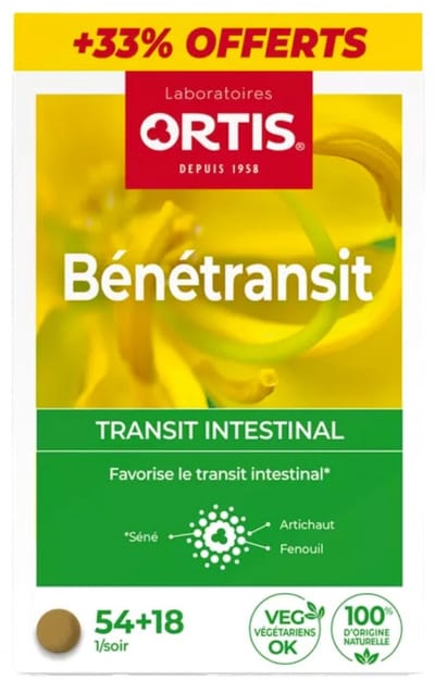 Ortis Bénétransit Darmtransit 54 Tabletten + 18 Gratis Tabletten