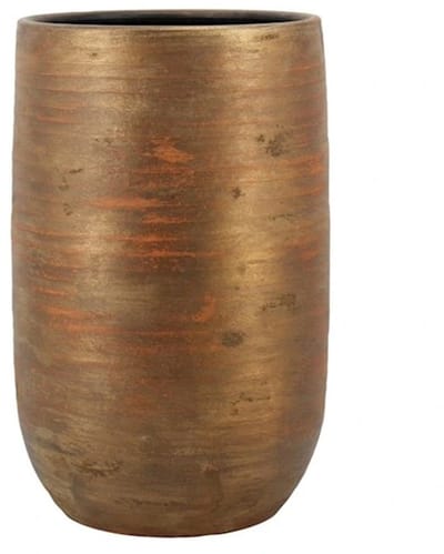 Vaas funchal d26h40cm goud