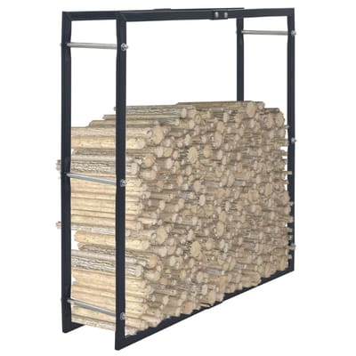 vidaXL - Haardhoutrek - 100x25x100 - cm - staal - zwart