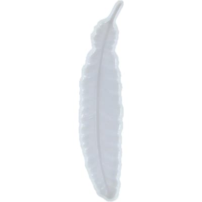 1 stuks Kawaii Creatieve DIY Epoxy Hars Gietvormen, DIY Veer Vorm Siliconen Vormen Bladwijzer Hars Vormen, DIY Ambacht Maken Gereedschap white