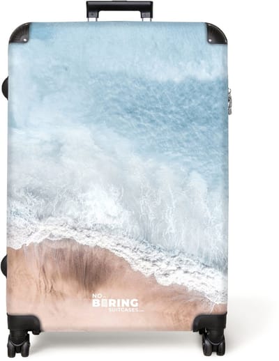 NoBoringSuitcases.com® - Koffer groot - Reiskoffer lichtgewicht - Strand - Natuur - Zomer - Zee - Rolkoffer met 4 wielen - Grote trolley XL - 98 liter bagage