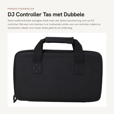 Dailygoods- DJ Controller Tas - Ruim Interieur voor Kabels/Accessoires - Draagtas met Dubbele Ritsen - Beschermende Opbergtas - Multifunctionele Opslagoplossing