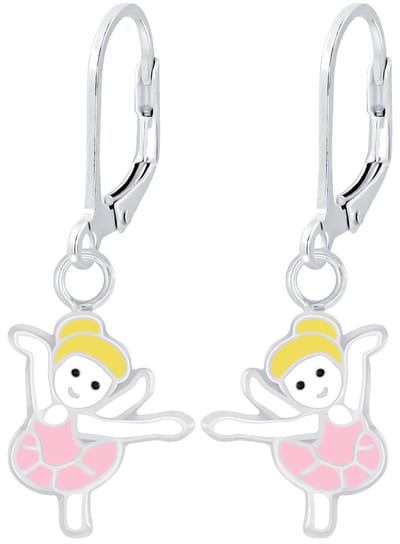 Joy|S - Zilveren ballet ballerina oorbellen - danseres - leverback sluiting