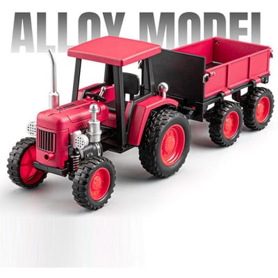 1:32 Modèle de Tracteur Guidé à la Main Voiture Jouet Benne Arrière Rétractable Musique Lumière Modèles de Véhicules de Transport Agricole Jouets pour Enfants